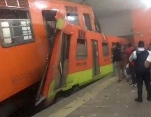 El accidente que ocurrió la noche del martes en la estación Tacubaya de la línea 1 del Metro. EFE-TV