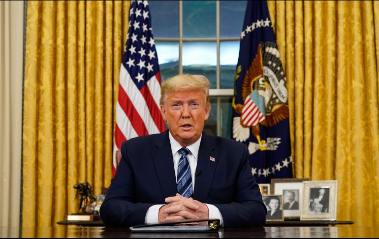 Trump señaló que su país suspenderá los vuelos que salgan de Europa hacia Estados Unidos. AFP / D. Mills