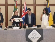 Sophie Marment, directora del fondo de prosperidad para México de la Embajada Británica presenta el trabajo realizado entre septiembre de 2019 y febrero de 2020. EL INFORMADOR / S. Flores