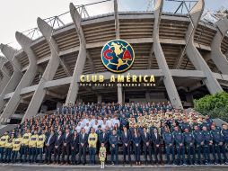 Ante la ausencia del chileno, en primera fila aparece su hijo vestido con el #15, dorsal de que Castillo usa como azulcrema. TWITTER / @ClubAmerica