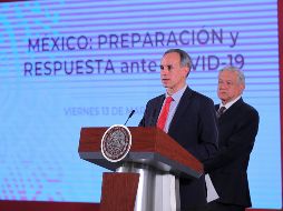 Hugo López-Gatell Ramírez, subsecretario de Prevención y Promoción de la Salud, durante la conferencia matutina del Presidente Andrés Manuel López Obrador. NTX/I. Hernández
