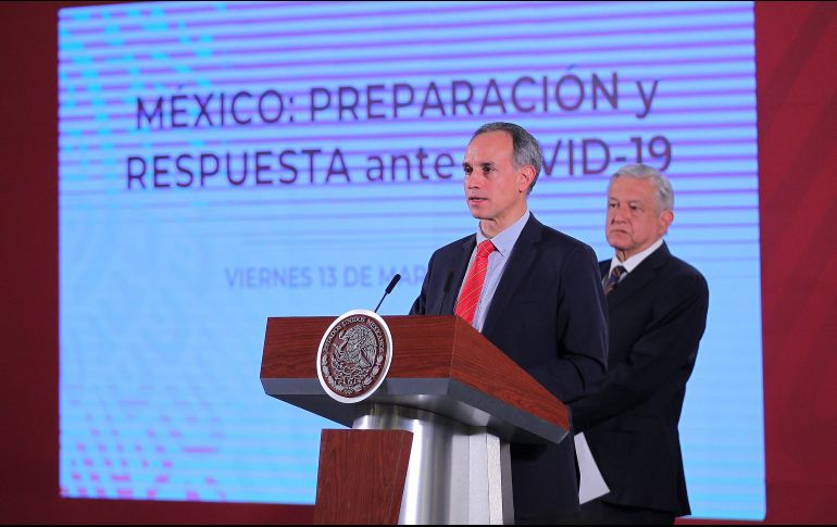 Hugo López-Gatell Ramírez, subsecretario de Prevención y Promoción de la Salud, durante la conferencia matutina del Presidente Andrés Manuel López Obrador. NTX/I. Hernández