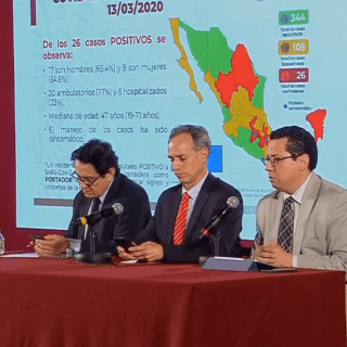 Suman 26 casos positivos de coronavirus en México