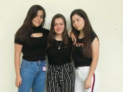 Presentes. De izquierda a derecha, Dibanny, Luna y Mariana, estudiantes de secundaria que dieron su opinión acerca de lo que significa el movimiento feminista. EL INFORMADOR / G. Esparza