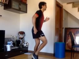 A través de YouTube, el preparador físico del equipo entrena a sus jugadores. YOUTUBE/C.D. Leganés