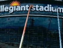 SIGUE. Los planes para completar el Allegiant Stadium en Las Vegas se mantienen, a pesar del parón. AFP / E. Miller