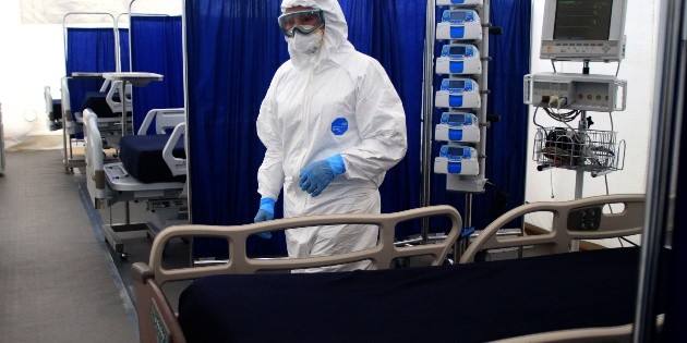 Hidalgo instala primer hospital inflable para enfrentar COVID-19