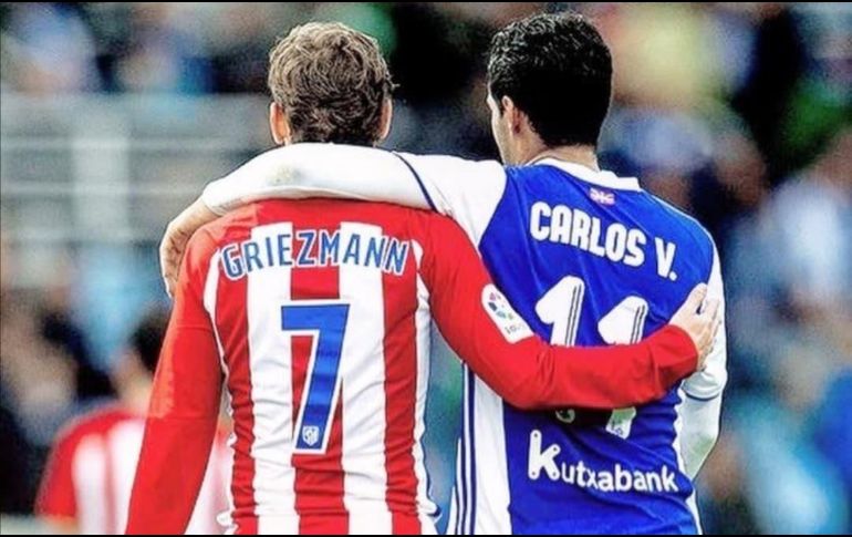 Griezmann y Vela fueron compañeros en la Real Sociedad durante tres temporadas, entre 2011 y 2014. INSTAGRAM / @carlosv11_