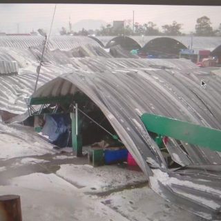Colapsa el techo de tres naves de la Central de Abasto en CDMX