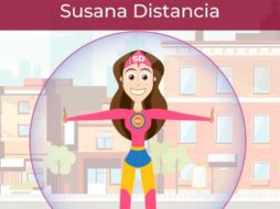 SUSANA DISTANCIA. Infografía de la Secretaría de Salud para promover el distanciamiento como medida de prevención en México. TWITTER/@SSalud_mx