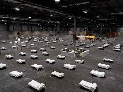 Para tratar de descogestionar los hospitales de Madrid, este domingo abrirá un hospital de campaña en el recinto ferial Ifema, con capacidad para cinco mil camas. AFP/Comunidad de Madrid