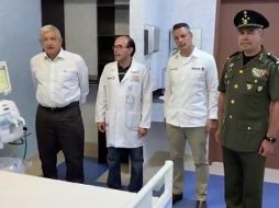 El Presidente visitó un hospital en Oaxaca, en cuya construcción participó el Ejército. TWITTER@lopezobrador_