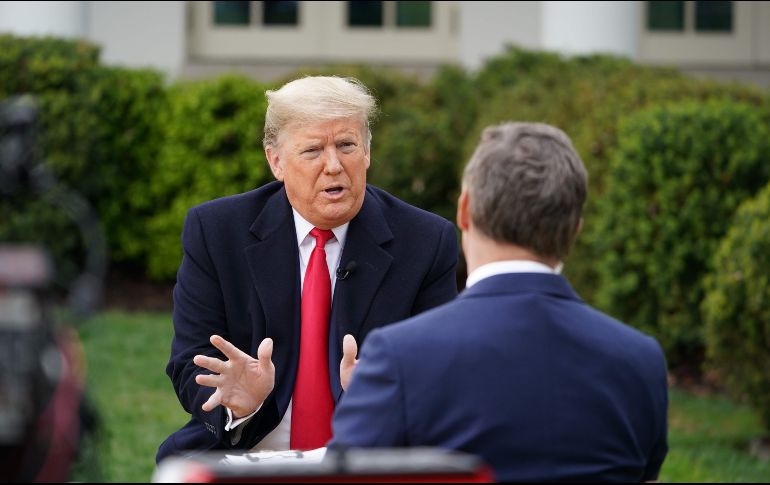 Trump en la entrevista con Bill Hemmer, de Fox News, hoy en la Casa Blanca. AFP/M. Ngan