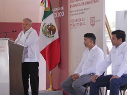 El Presidente Andrés Manuel López Obrador participa en un evento para anunciar las acciones de desarrollo para el mejoramiento urbano en el estado de Nayarit. NTX/M. González