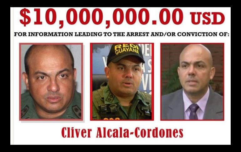 Estados Unidos ofreció 10 millones de dólares como recompensa a quien diera pistas para arrestar a Alcalá. ESPECIAL