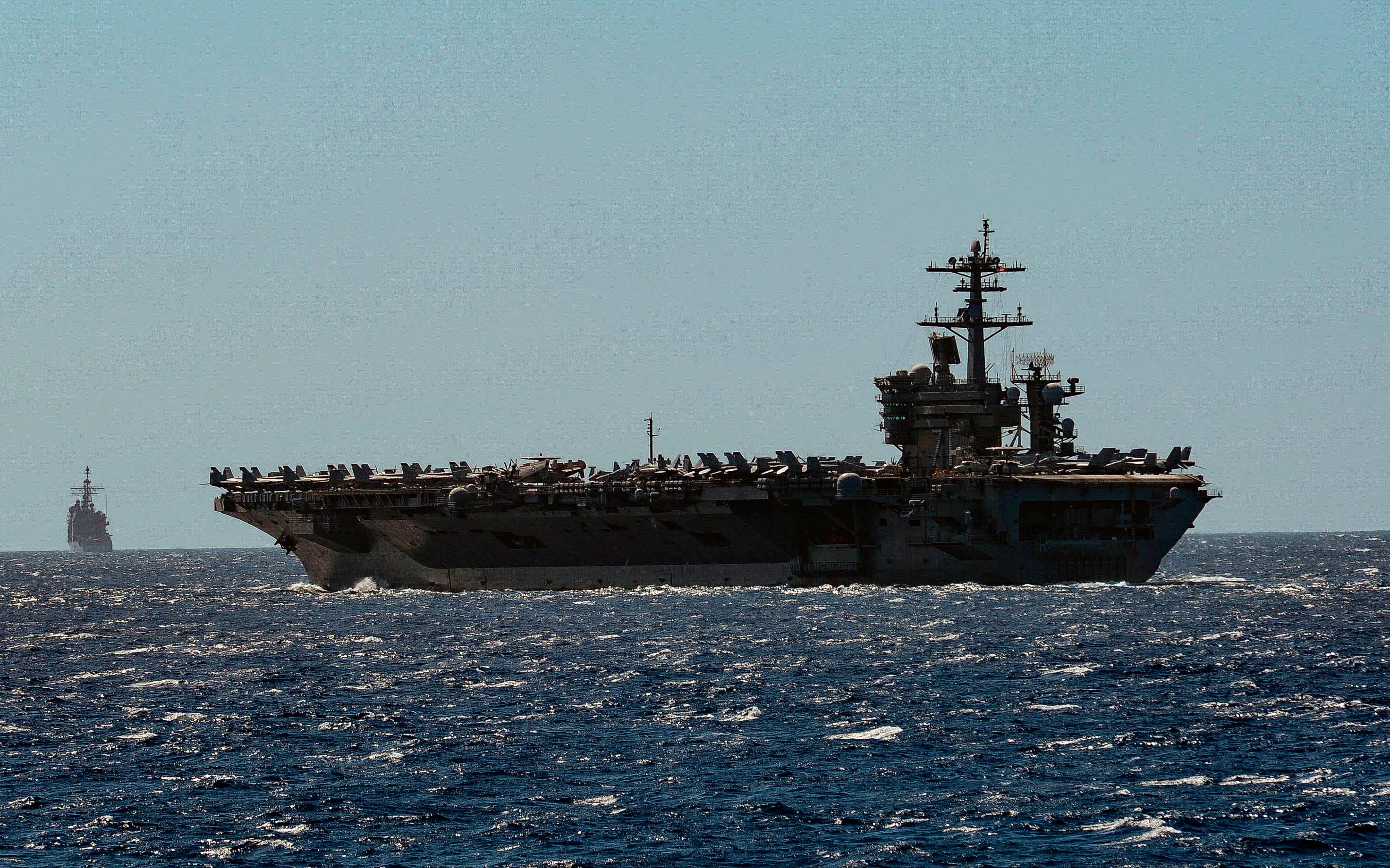 El USS Theodore Roosevelt  se halla actualmente en el territorio estadounidense de Guam, en el Pacífico. AFP/US NAVY/S. Lynch