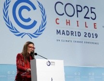 La chilena Carolina Schmidt, presidenta de la COP25, durante la comparecencia en la Cumbre del Clima de Madrid este 2019. EFE/Zipi