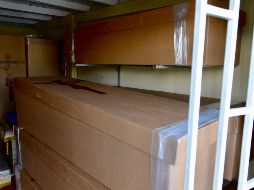 Vista de ataúdes de cartón que la Alcaldía de Guayaquil ha comenzado a repartir este domingo. EFE/M. Pin