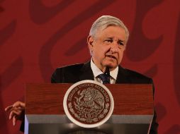 En la conferencia de esta mañana no se presentaron, como es costumbre, los avances de las obras. NTX / R. Solis