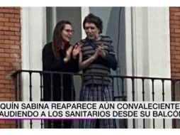 Una imagen en redes sociales circula donde Sabina aparece desde el balcón de su casa, ubicado en la Plaza de Tirso de Molina, en el centro de Madrid. ESPECIAL