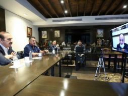 Este lunes, gobernadores de la región Norte del país y autoridades federales participaron en una conferencia virtual. TWITTER/@JaimeRdzNL