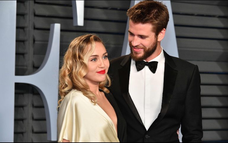 Liam estuvo casado con Miley durante seis meses, luego de 10 años de relación con la cantante. AFP / ARCHIVO