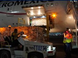 Las aeronaves llegaron esta noche a la Ciudad de México procedentes de Shanghai, China. TWITTER / @Aeromexico