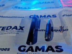 Pluma metálica habilitada para detonar cartuchos calibre .22; con un tiro útil. ESPECIAL