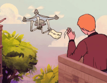 Jeremy consiguió su cita después de mandar su número de teléfono en un dron.