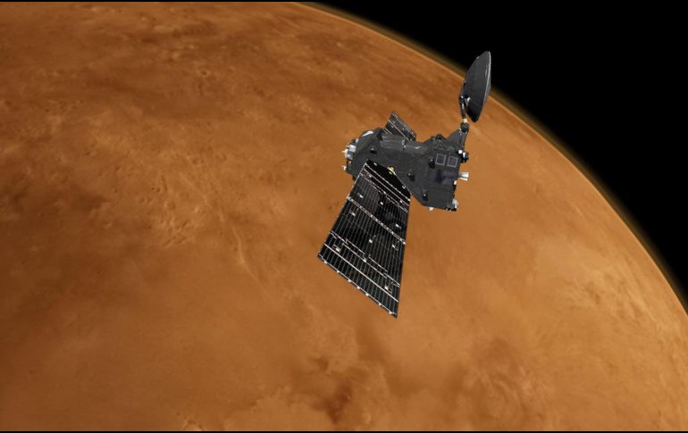 El satélite Trace Gas Orbiter (TGO) opera en la órbita de Marte. TWITTER / @ESA_TGO
