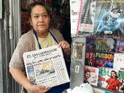 EN EL CENTRO. Retrato de María Candelaria González Díaz, quien trabaja desde hace cuarenta años como voceadora. ESPECIAL