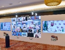 Durante la reunión de los ministros de Salud del G-20, no se habló sobre la decisión de Trump de suspender el financiamiento de la OMS. XINHUA /