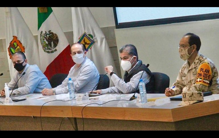 Miguel Riquelme se reunió hoy con alcaldes de la región norte para tratar las medidas por el coronavirus. TWITTER@mrikelme