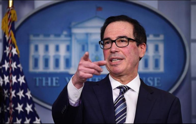 El secretario del Tesoro de Estados Unidos, Steven Mnuchin, lideró desde la Casa Blanca las negociaciones con los demócratas. EFE/K. Dietsch