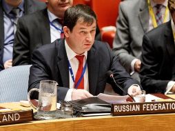 El embajador adjunto de Rusia ante la ONU, Dmitry Polyanskiy, subrayó que Estados Unidos no ha abandonado sus planes de derrocar a Maduro. EFE/J. Lane