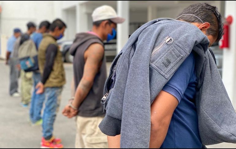 Los hombres, quienes fueron detenidos en distintas partes del municipio,oscilan entre los 20 y 50 años de edad. ESPECIAL / Comisaría de Tlaquepaque