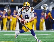 Joe Burrow. El quarterback de la Universidad de Louisiana es el principal candidato para llevarse el primer turno esta noche. AP