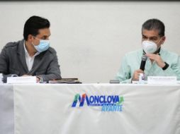El titular del IMSS ofreció una conferencia de prensa en la que estuvo acompañado por el gobernador de Coahuila, Miguel Ángel Riquelme Solis. TWITTER/@mrikelme
