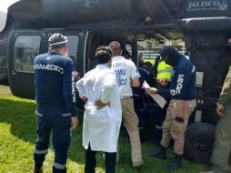 El día de hoy, la Secretaría de Salud Jalisco (SSJ) trasladó vía aérea a siete pacientes de Tamazula de Gordiano y tres de Mazamitla. ESPECIAL