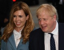 Boris Johnson y Carrie Symonds. La pareja había anunciado el 29 de febrero que esperaban un bebé 