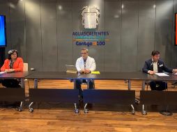 El gobernador de Aguascalientes, Martín Orozco Sandoval, participa en la presentación del informe técnico del COVID-19. TWITTER/@GobAgs