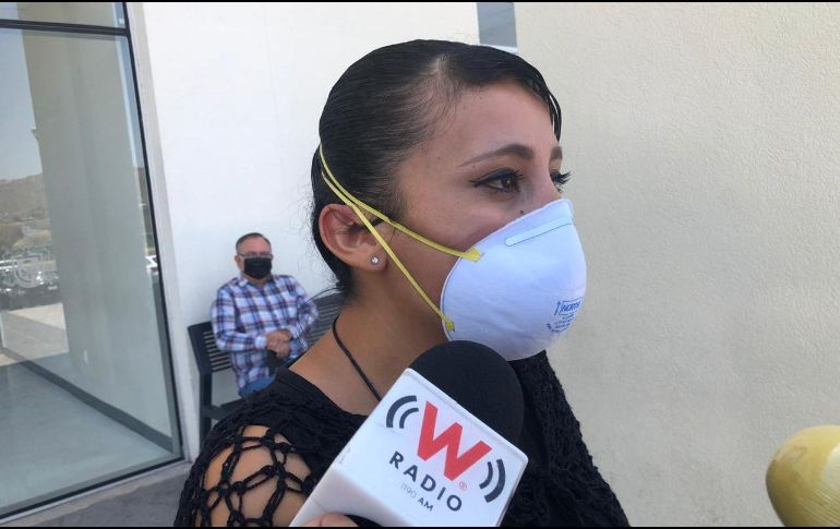Yadira García, la enfermera que el pasado 17 de abril fue víctima de un chofer que se negó a prestarle el servicio. ESPECIAL
