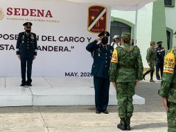 Lozano toma la posesión de Cortés Rodríguez, luego de que este último fue promovido como nuevo Comandante de la XII Región Militar. ESPECIAL