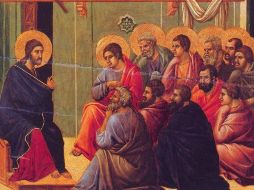 WIKIPEDIA/«Jesús despidiéndose de sus once discípulos restantes»/Duccio