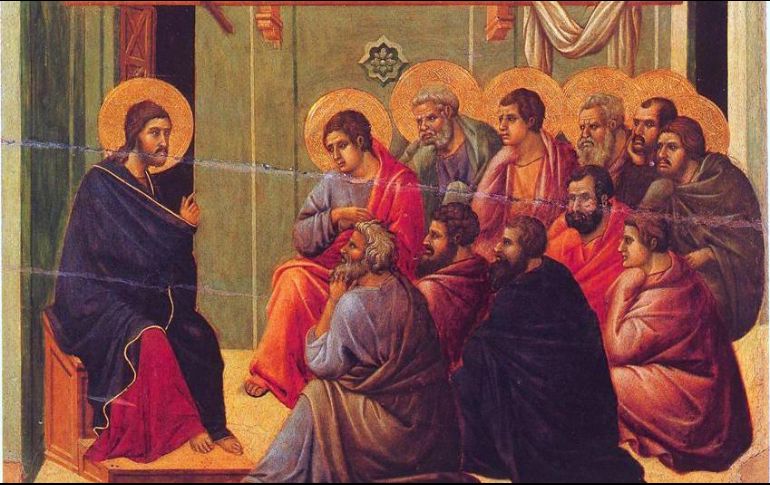 WIKIPEDIA/«Jesús despidiéndose de sus once discípulos restantes»/Duccio