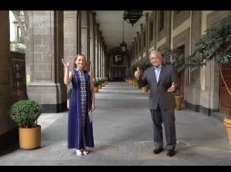 Beatriz Gutiérrez Müller pidió a la población acatar las medidas de sana distancia por la contingencia del coronavirus. TWITTER / @lopezobrador_