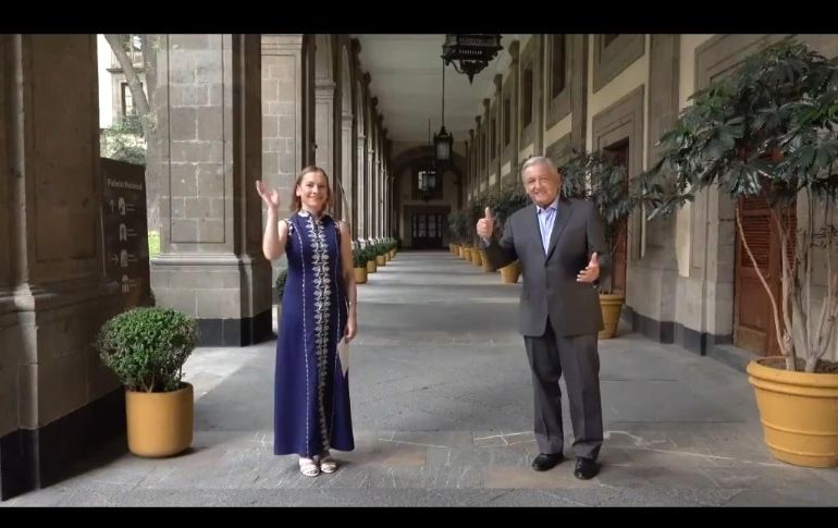 Beatriz Gutiérrez Müller pidió a la población acatar las medidas de sana distancia por la contingencia del coronavirus. TWITTER / @lopezobrador_