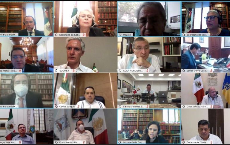 Funcionarios como Olga Sánchez Cordero, Marcelo Ebrard, Arturo Herrera y Esteban Moctezuma encabezan el encuentro. TWITTER/@alfredodelmazo