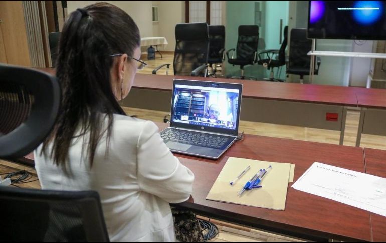 La jefa de Gobierno capitalino, Claudia Sheinbaum, participó en el encuentro virtual de este martes. TWITTER/@Claudiashein