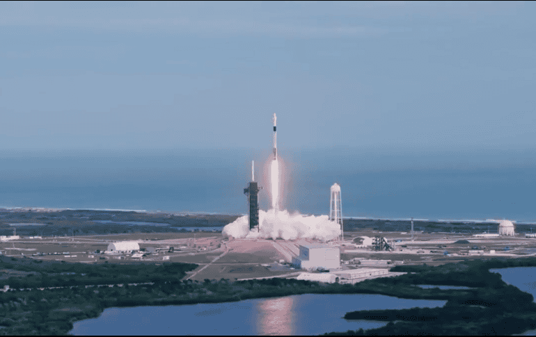 El transbordador estadounidense SpaceX Crew Dragon, que despegará del Centro Espacial Kennedy de Cabo Cañaveral. ESPECIAL / nasa.gov